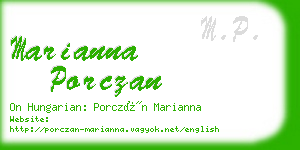 marianna porczan business card